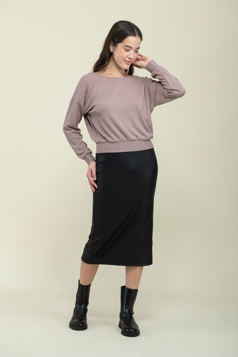Amelie-Crossover Reversible Knit Blouse